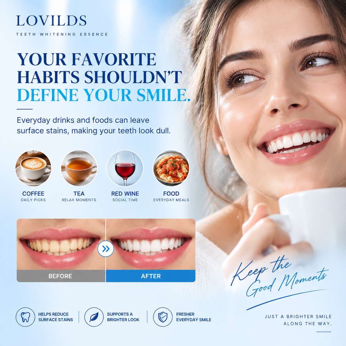 LOVILDS Teeth Whitening Pen – Precision Brush for Daily Smile Care